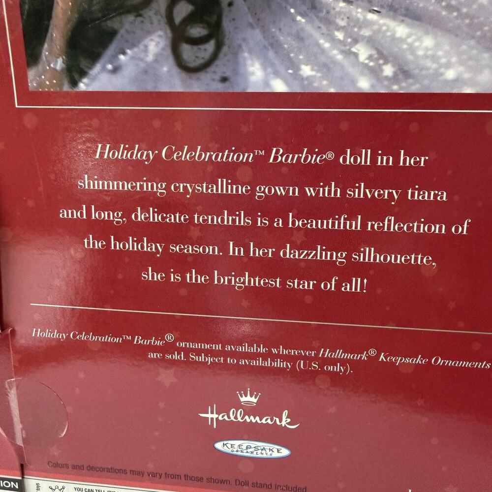 2001 Holiday Celebration Barbie Doll African American Special Edition Hallmark - Picture 6 of 6